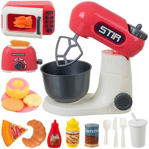 Kinderküchenset 26 - teilig mit Mixer, Toaster und Mikrowelle Spielzeug - Easy2sell - Deluxe