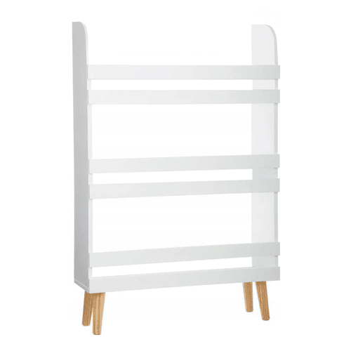 Kinderregal für Spielzeug und Bücher – 3 Fächer, Weiß, MDF, 95x15x50 cm - Easy2sell - Deluxe