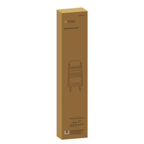 Kinderregal für Spielzeug und Bücher – 3 Fächer, Weiß, MDF, 95x15x50 cm - Easy2sell - Deluxe
