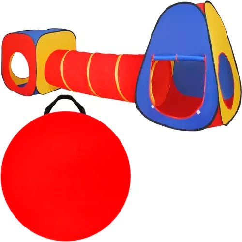 Kinderspielzelt 3 - in - 1 Set mit Tunnel und Spielhaus – Mehrfarbig - Easy2sell - Deluxe