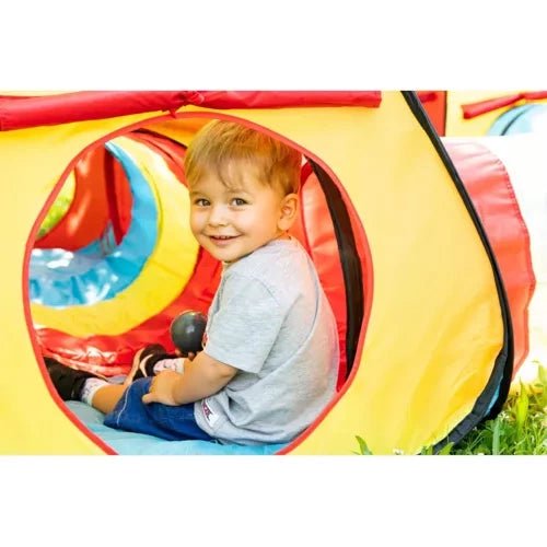 Kinderspielzelt 3 - in - 1 Set mit Tunnel und Spielhaus – Mehrfarbig - Easy2sell - Deluxe