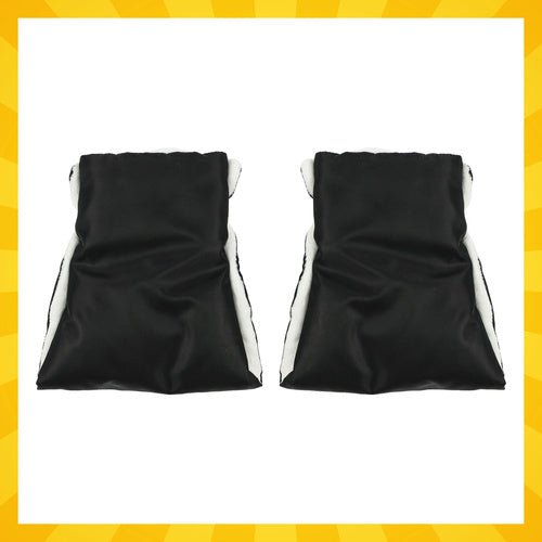 Kinderwagenmuff 2er - Set – Handwärmer mit Plüschfutter Wasserdicht Schwarz - Easy2sell - Deluxe