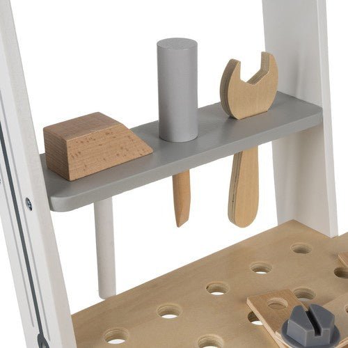 Kinderwerkstatt 3 - in - 1 Holzspielzeug Werkbank für Kinder ab 3 Jahren, Grau - Easy2sell - Deluxe