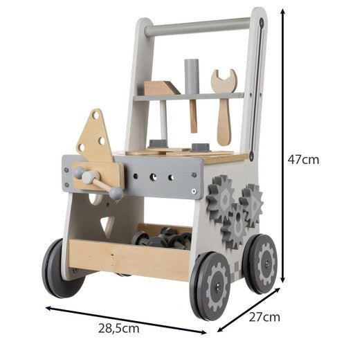 Kinderwerkstatt 3 - in - 1 Holzspielzeug Werkbank für Kinder ab 3 Jahren, Grau - Easy2sell - Deluxe
