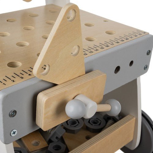 Kinderwerkstatt 3 - in - 1 Holzspielzeug Werkbank für Kinder ab 3 Jahren, Grau - Easy2sell - Deluxe