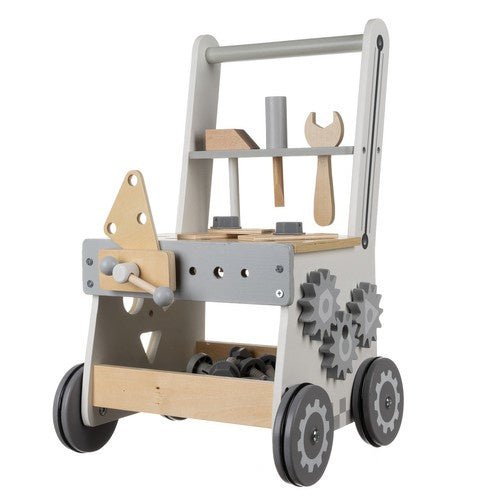 Kinderwerkstatt 3 - in - 1 Holzspielzeug Werkbank für Kinder ab 3 Jahren, Grau - Easy2sell - Deluxe