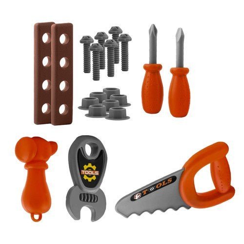 Kinderwerkstatt 3 - in - 1 Werkzeug Set im Rollkoffer – Lernspielzeug ab 3 Jahren - Easy2sell - Deluxe