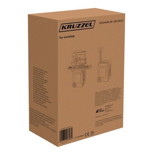 Kinderwerkstatt 3 - in - 1 Werkzeug Set im Rollkoffer – Lernspielzeug ab 3 Jahren - Easy2sell - Deluxe