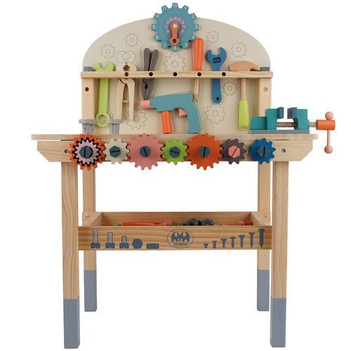 Kinderwerkstatt aus Holz – 3 - in - 1 DIY Werkbank Spielset Mehrfarbig - Easy2sell - Deluxe