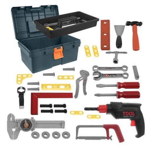 Kinderwerkzeugkasten Set 32 - teilig im Koffer mit beweglichen Teilen - Easy2sell - Deluxe