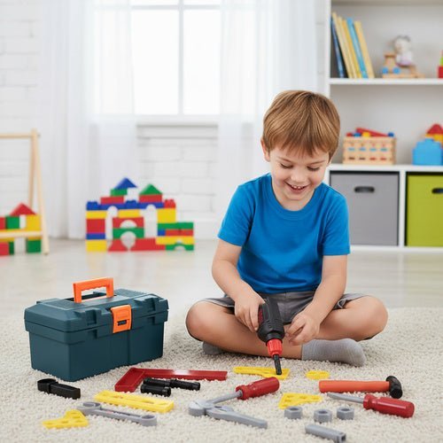 Kinderwerkzeugkasten Set 32 - teilig im Koffer mit beweglichen Teilen - Easy2sell - Deluxe