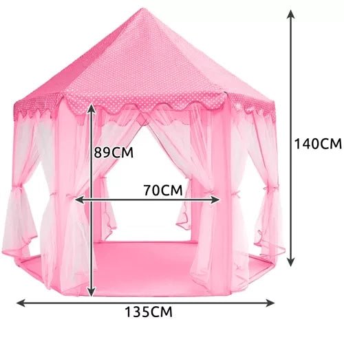 Kinderzelt Rosa Palastzelt – Spielzelt mit 6 Eingängen für Haus und Garten - Easy2sell - Deluxe