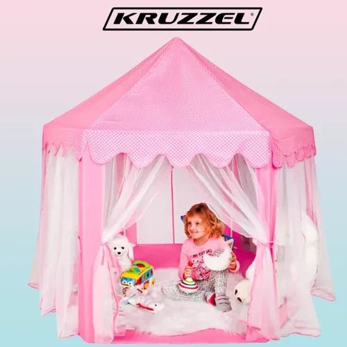 Kinderzelt Rosa Palastzelt – Spielzelt mit 6 Eingängen für Haus und Garten - Easy2sell - Deluxe