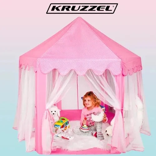Kruzzel 23869 Kinderzelt „Schloss“, rosa