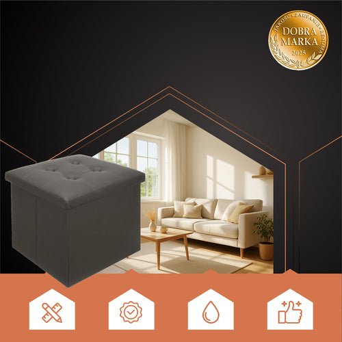 Klappbarer Pouf grau Ruhhy 25780 - Easy2sell - Deluxe