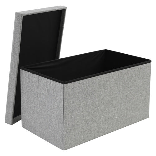 Klappbarer Sitzhocker mit Stauraum – 54L Faltbarer Pouf Grau 60x30x30cm - Easy2sell - Deluxe