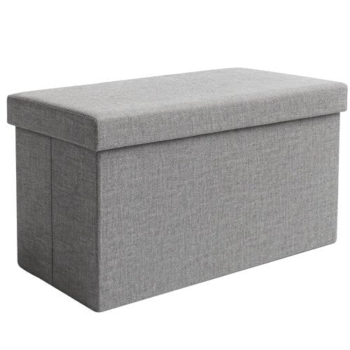 Klappbarer Sitzhocker mit Stauraum – 54L Faltbarer Pouf Grau 60x30x30cm - Easy2sell - Deluxe