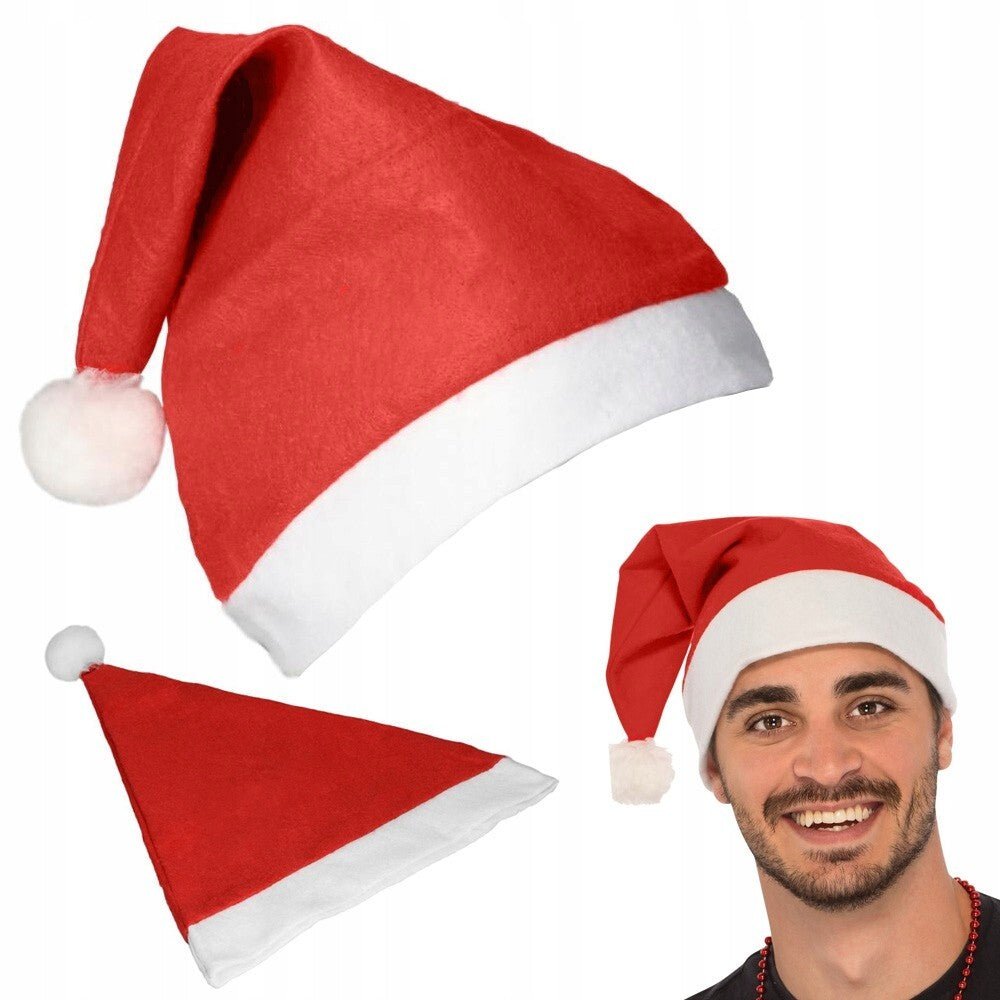 Klassische Weihnachtsmann Mütze mit Bommel - Easy2sell - Deluxe