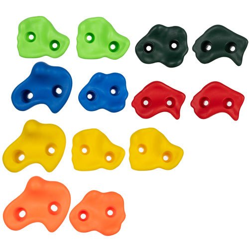 Klettergriffe für Kinder – 15er Set Klettersteine mit Schrauben, Bunt - Easy2sell - Deluxe