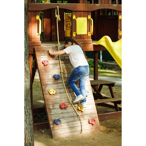 Klettersteine Set für Kinder – 12 Klettergriffe mit Schrauben, Bunt, PP - Easy2sell - Deluxe