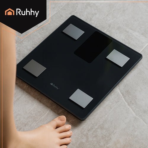 Körperanalysewaage mit BIA - Technologie bis 226kg, BMI Waage, Schwarz - Easy2sell - Deluxe