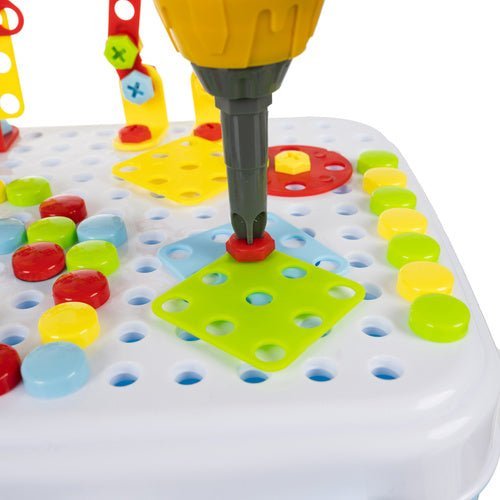Kreativ - Mosaik Baukasten mit Akkuschrauber – 196 Teile 3D - Spielzeug - Easy2sell - Deluxe