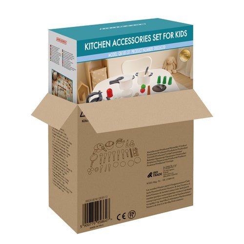 Küchenspielzeug Set für Kinder – 32 - teiliges Kochzubehör aus Kunststoff - Easy2sell - Deluxe