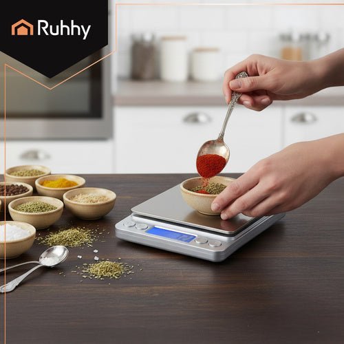 Küchenwaage Präzisionswaage 0,1g bis 2kg mit LCD und 2 Schüsseln - Easy2sell - Deluxe