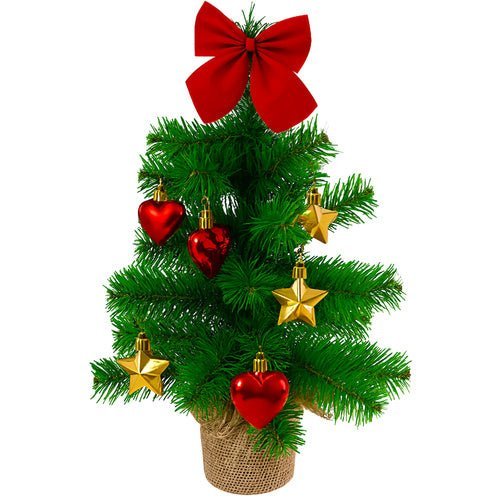 Künstlicher Weihnachtsbaum 45 cm – Kleiner Tannenbaum mit Deko, Grün - Easy2sell - Deluxe