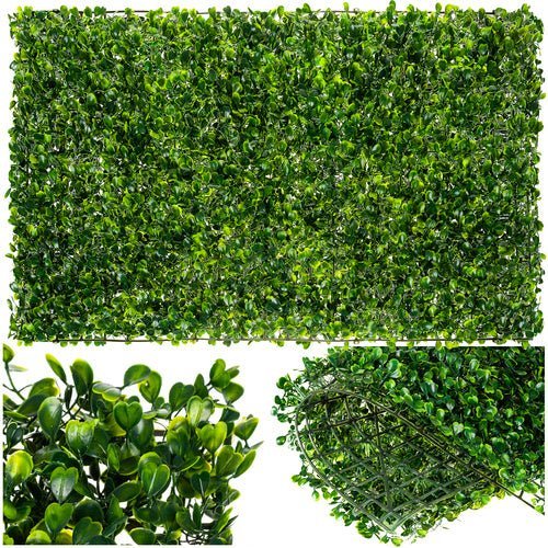Künstliches Buchsbaum Heckenpaneel 60x40cm - Grüne Sichtschutzmatte 1 Stück - Easy2sell - Deluxe