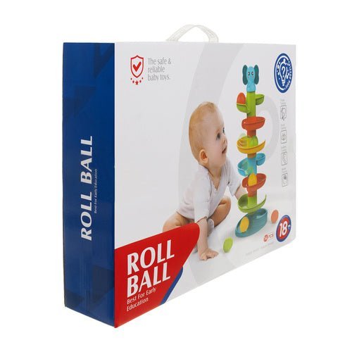 Kugelturm Kugelbahn mit Spiralbahn und 6 Bällen – Lernspielzeug ab 18 m - Easy2sell - Deluxe