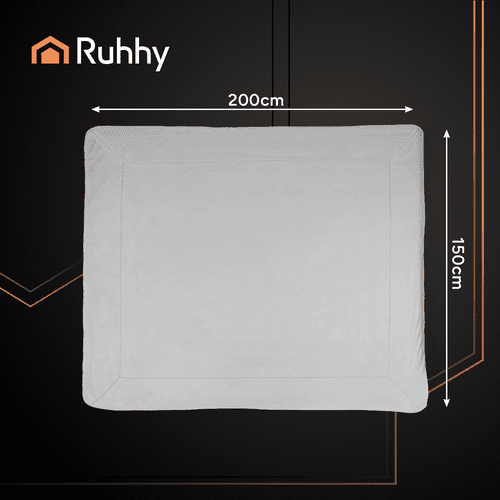 Kuscheldecke Doppelseitig 150x200cm Hellgrau – Weiche Decke in Lammfell - Optik - Easy2sell - Deluxe