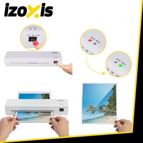 Laminiergerät A4 4 - in - 1 Set mit Trimmer, Eckenrunder und 60 Folien - Easy2sell - Deluxe