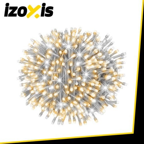 LED Eiszapfen Lichterkette 6m Warmweiß – 100 LEDs mit Blitzeffekt IP44 - Easy2sell - Deluxe