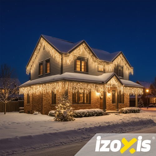 LED Eiszapfen Lichterkette Außen 22,5m Warmweiß 500 LEDs 8 Modi IP44 - Easy2sell - Deluxe