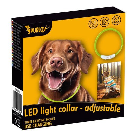 LED - Halsband mit verstellbarer Länge für Sicherheit, gelb - Easy2sell - Deluxe
