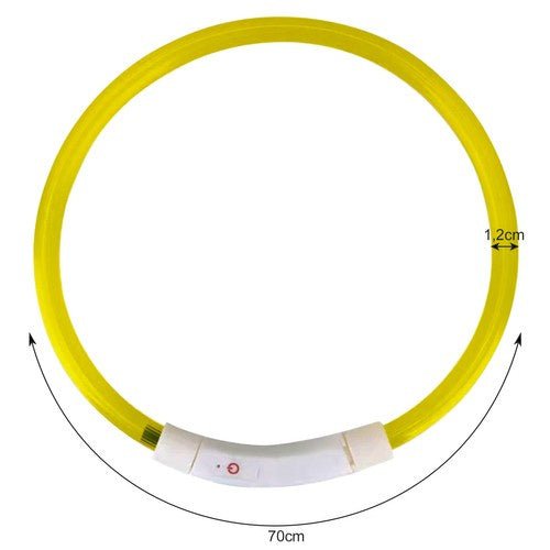 LED - Halsband mit verstellbarer Länge für Sicherheit, gelb - Easy2sell - Deluxe