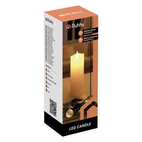 LED Kerze 15x5cm – Stimmungsvolle Beleuchtung für Weihnachten, 1 Stück - Easy2sell - Deluxe