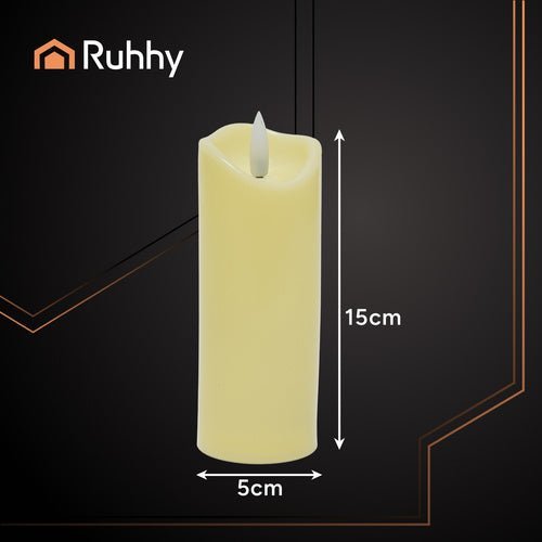 LED Kerze 15x5cm – Stimmungsvolle Beleuchtung für Weihnachten, 1 Stück - Easy2sell - Deluxe