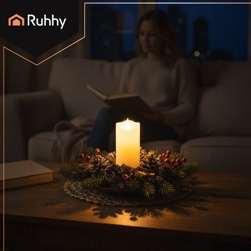 LED Kerze 15x5cm – Stimmungsvolle Beleuchtung für Weihnachten, 1 Stück - Easy2sell - Deluxe