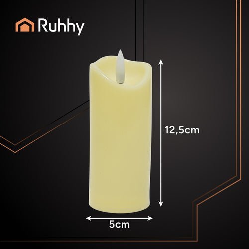 LED - Kerze mit Flammeneffekt – Grablicht Einsatz Warmweiß 12,5cm 1 Stück - Easy2sell - Deluxe