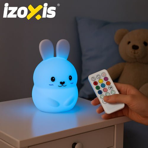 LED Nachtlampe Kaninchen – RGB Kinder Nachtlicht aus Silikon mit Fernbedienung - Easy2sell - Deluxe