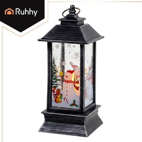 LED Weihnachtslaterne – Dekolaterne mit warmem Licht, Silber, 12,5cm - Easy2sell - Deluxe