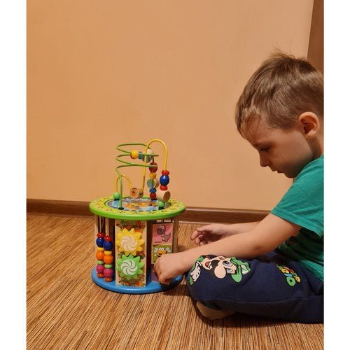 Lernwürfel aus Holz – 11 - in - 1 Motorikspielzeug für Kinder mit Angelspiel - Easy2sell - Deluxe