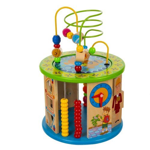 Lernwürfel aus Holz – 11 - in - 1 Motorikspielzeug für Kinder mit Angelspiel - Easy2sell - Deluxe