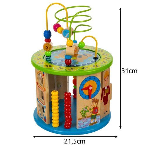 Lernwürfel aus Holz – 11 - in - 1 Motorikspielzeug für Kinder mit Angelspiel - Easy2sell - Deluxe
