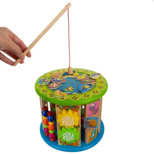 Lernwürfel aus Holz – 11 - in - 1 Motorikspielzeug für Kinder mit Angelspiel - Easy2sell - Deluxe