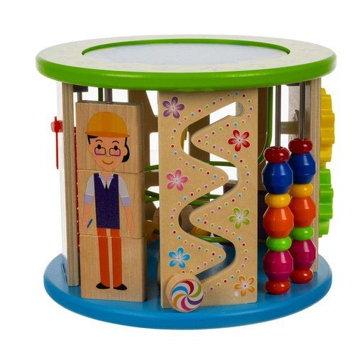 Lernwürfel aus Holz – 11 - in - 1 Motorikspielzeug für Kinder mit Angelspiel - Easy2sell - Deluxe