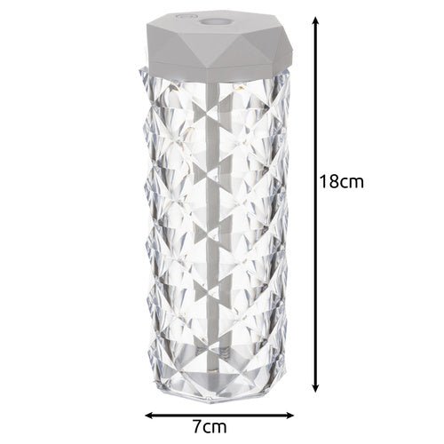 Luftbefeuchter mit LED Roseneffekt – 2in1 Nachtlampe, USB - C, 400ml, Weiß - Easy2sell - Deluxe