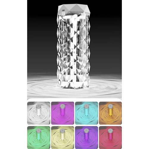 Luftbefeuchter mit LED Roseneffekt – 2in1 Nachtlampe, USB - C, 400ml, Weiß - Easy2sell - Deluxe